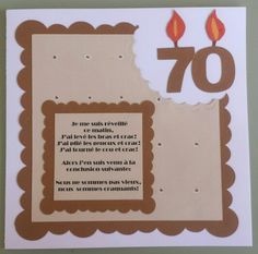 Carte invitation anniversaire surprise 70 ans