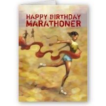 Carte anniversaire marathonien