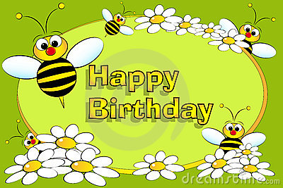 Carte anniversaire maya l'abeille