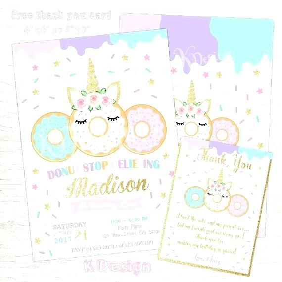Carte invitation anniversaire donuts