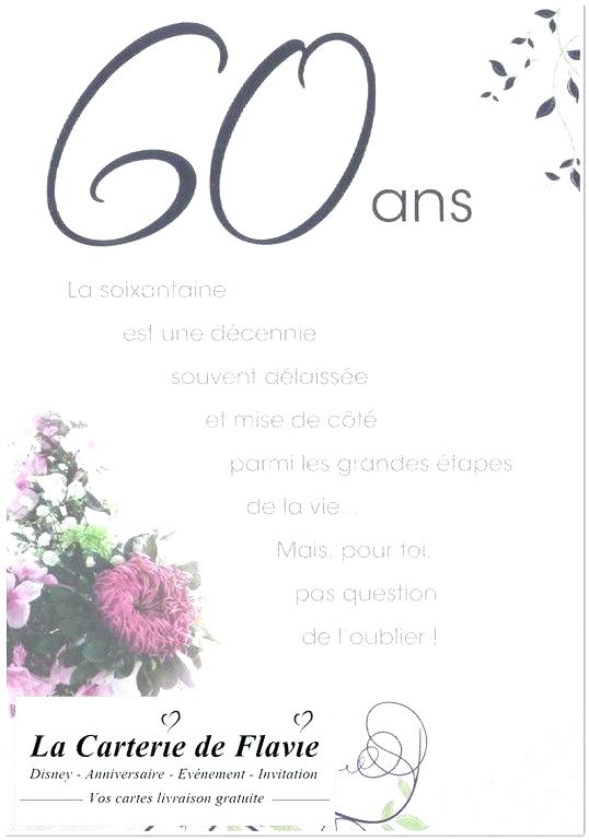 Modèle de texte invitation anniversaire 60 ans
