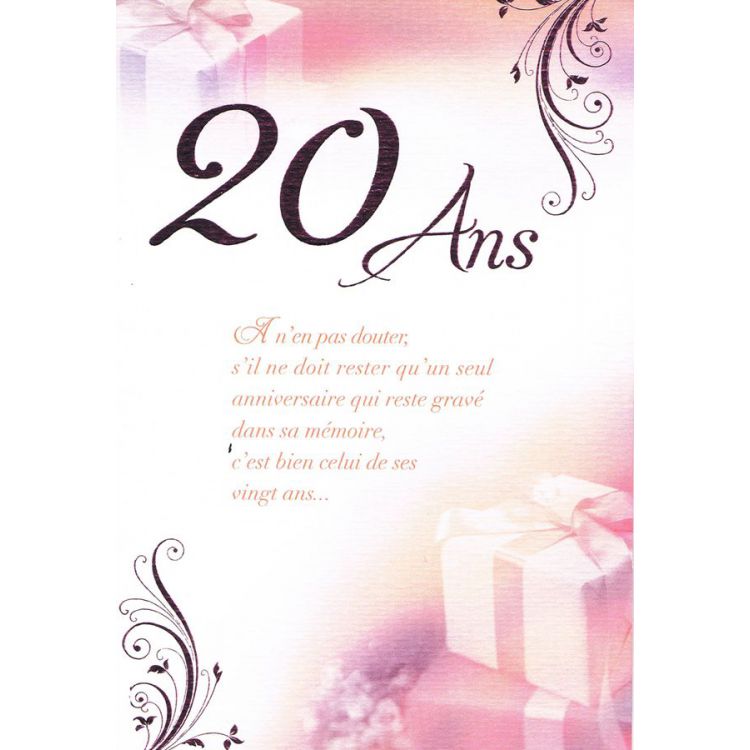 Message anniversaire 20 ans