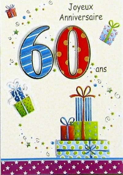 Rediger une carte anniversaire 60 ans