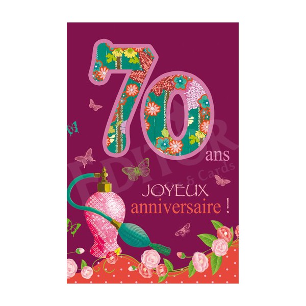 Imprimer carte anniversaire 70 ans