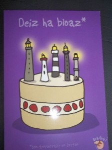 Carte joyeux anniversaire breton