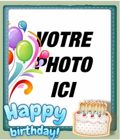 Carte anniversaire avec photo gratuit