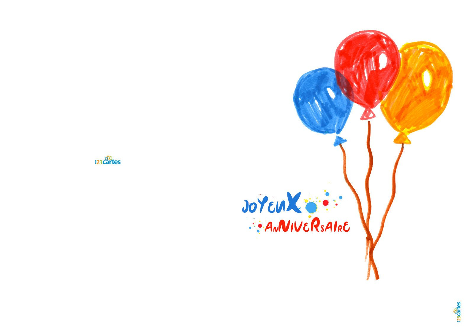Carte anniversaire balon