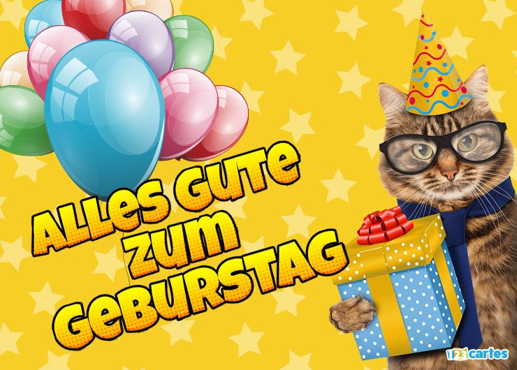 Carte anniversaire animée en allemand