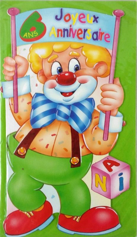 Clown carte anniversaire