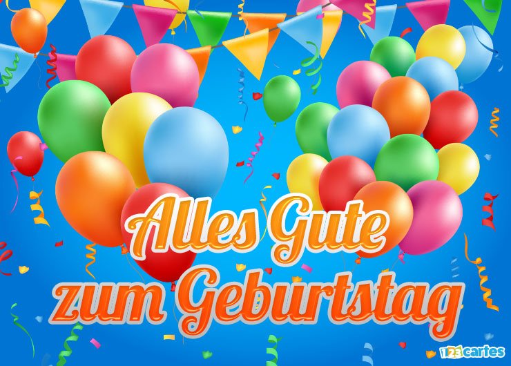 Carte joyeux anniversaire en allemand