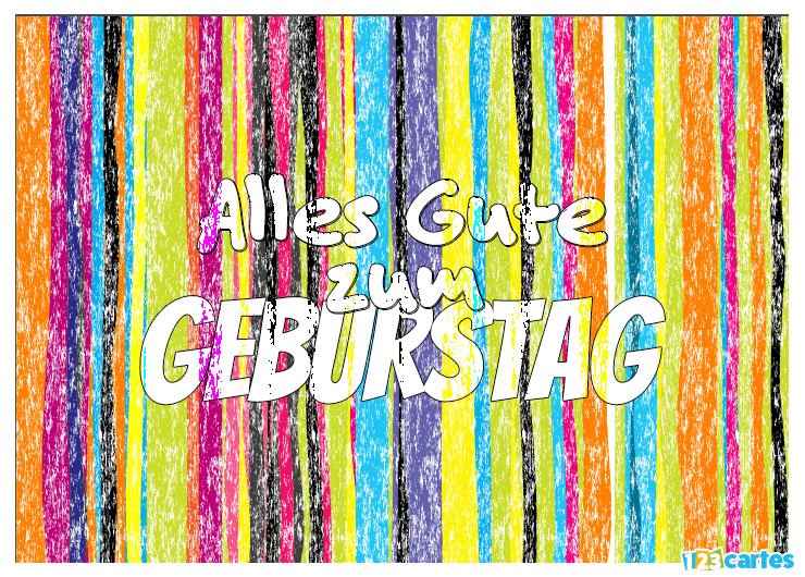 Carte d anniversaire ecrite en allemand