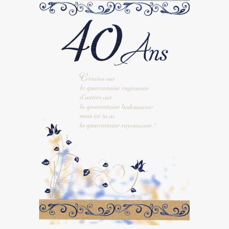 Texte carte anniversaire 40 ans de mariage