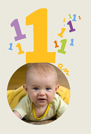 Carte anniversaire pour enfant de 1 an