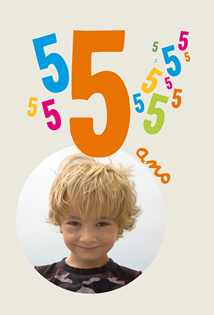 Carte joyeux anniversaire 5 ans garçon