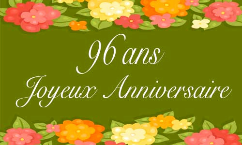 Carte anniversaire 80 ans fleurs