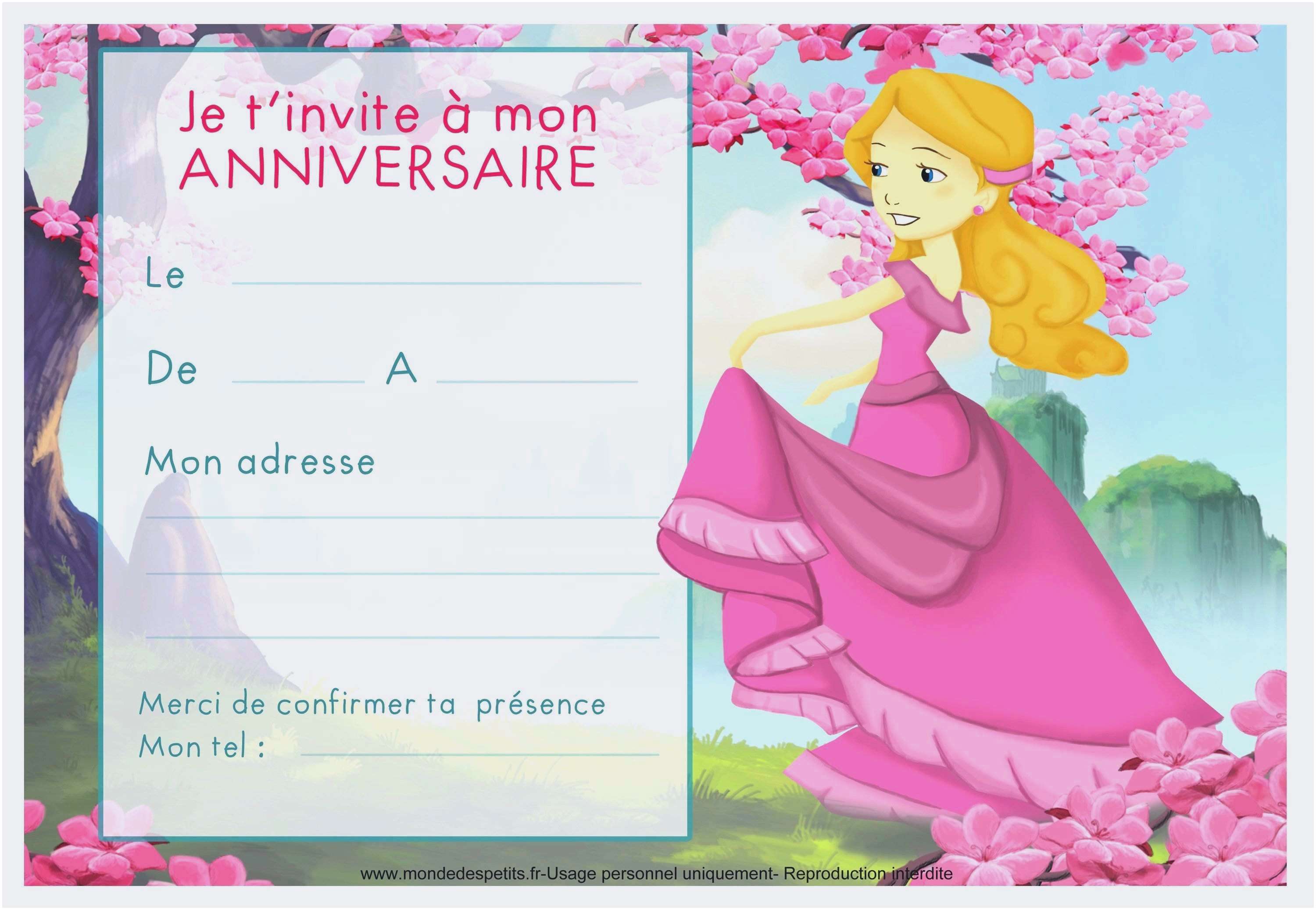 Carte invitation anniversaire 7 ans gratuite
