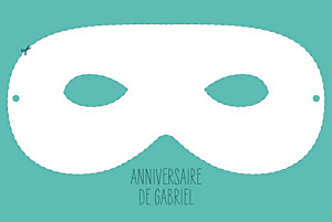 Carte d'invitation anniversaire bal masqué