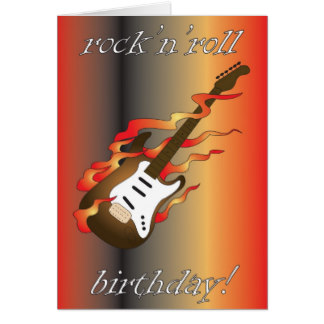Carte anniversaire animée rock n roll