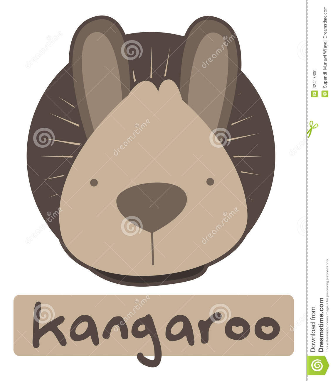 Carte anniversaire avec un kangourou