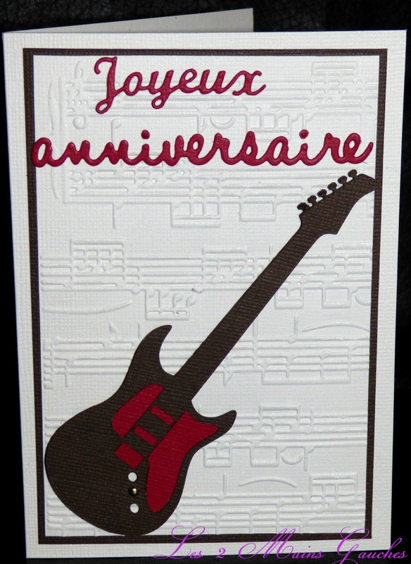Carte anniversaire avec guitare gratuite