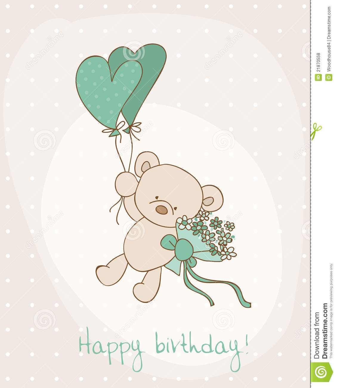 Carte anniversaire avec ours