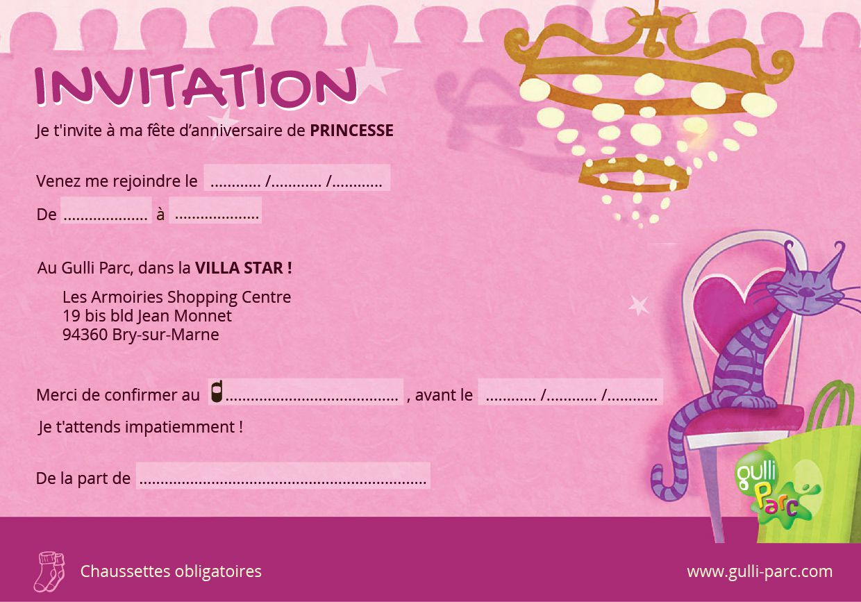 Carte d invitation anniversaire en anglais