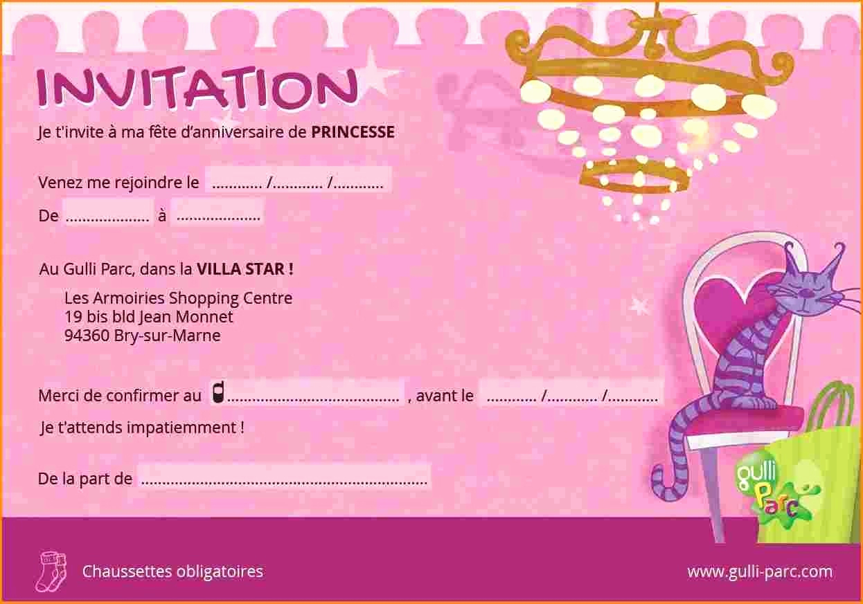 Carte anniversaire à imprimer princesse disney