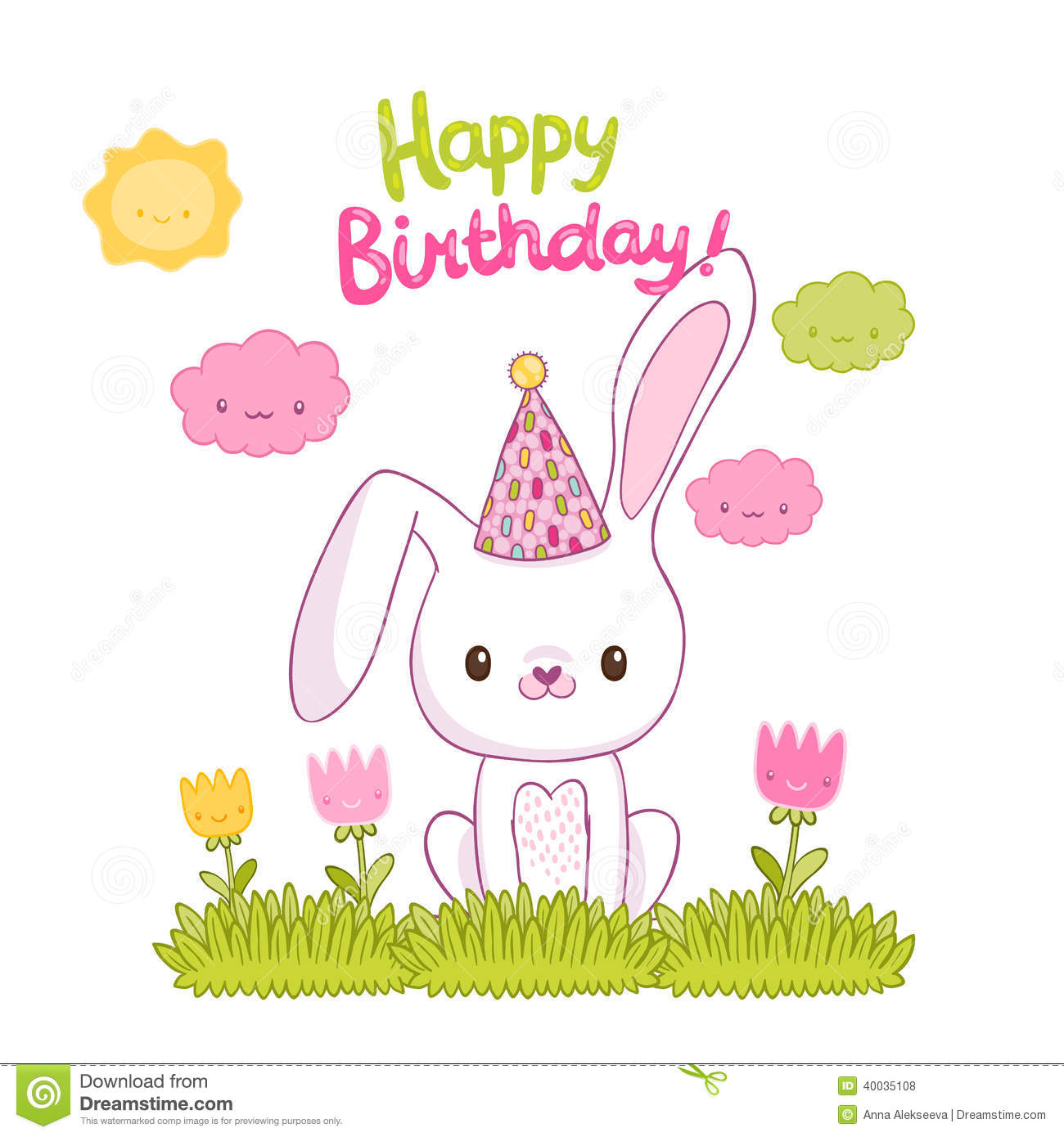 Carte anniversaire gratuite avec lapin