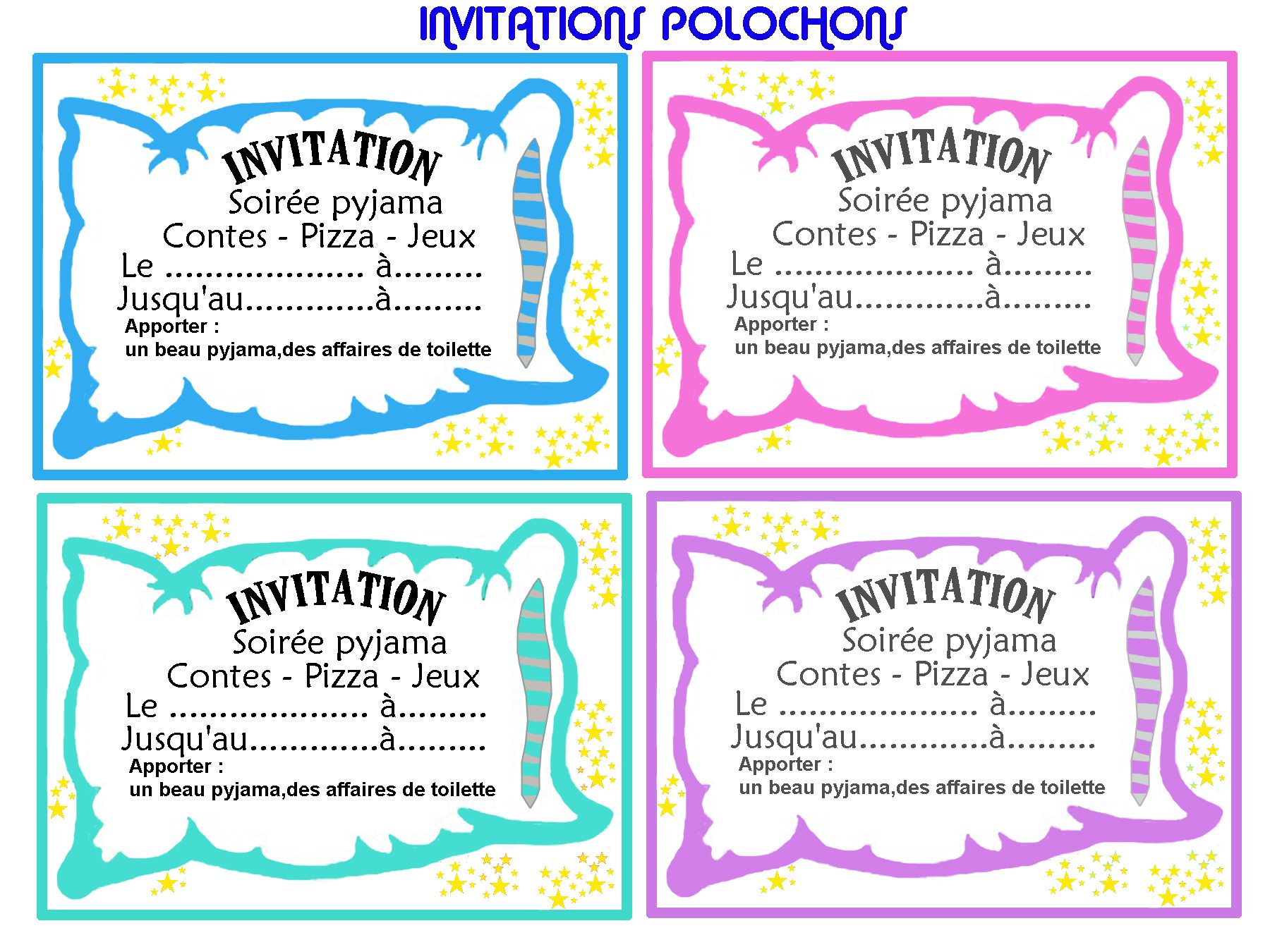 Carte d'invitation anniversaire 10 ans fille