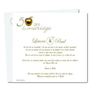 Texte anniversaire 50 ans de mariage invitation
