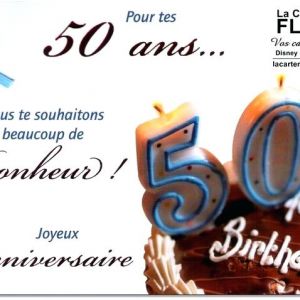 Carte d'invitation pour anniversaire 50 ans gratuit