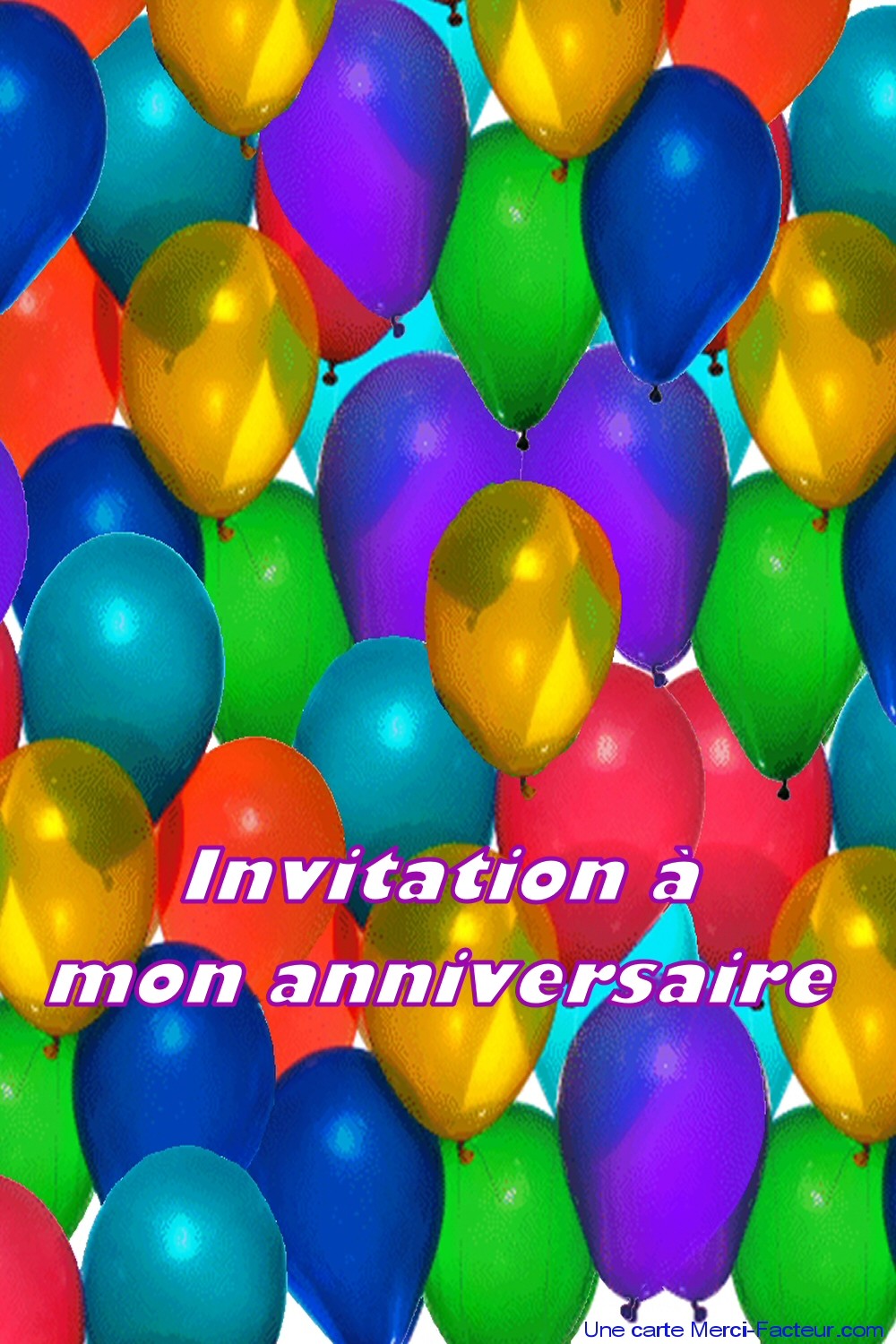 Carte invitation papier anniversaire gratuite