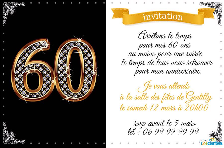 Carte invitation anniversaire de mariage 40 ans gratuite à imprimer