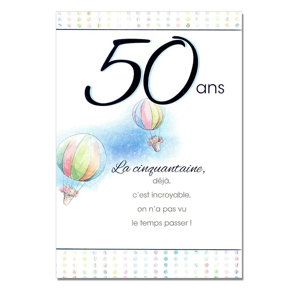 Carte invitation humour anniversaire 50 ans