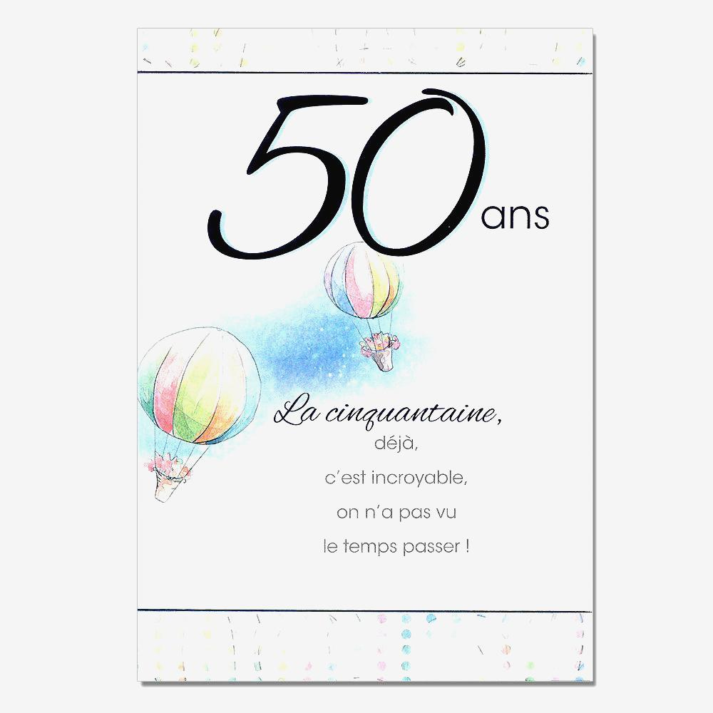 Texte invitation anniversaire 50 ans theme noir et blanc