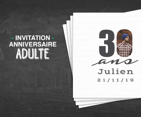 Carte invitation anniversaire design