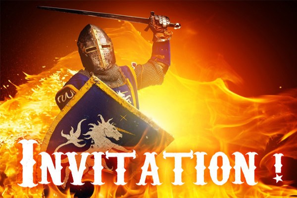 Modele carte invitation anniversaire gratuite imprimer chevalier