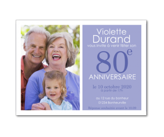 Modele carte invitation anniversaire 80 ans gratuite