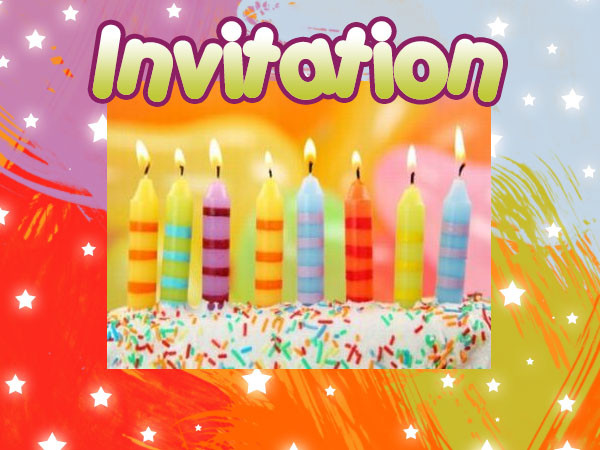 Carte invitation anniversaire animé