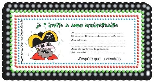 Carte anniversaire garçon 6 ans pirate