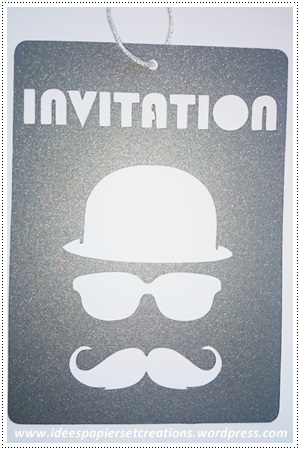 Carte invitation anniversaire moustache