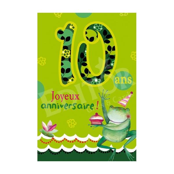 Carte anniversaire 10