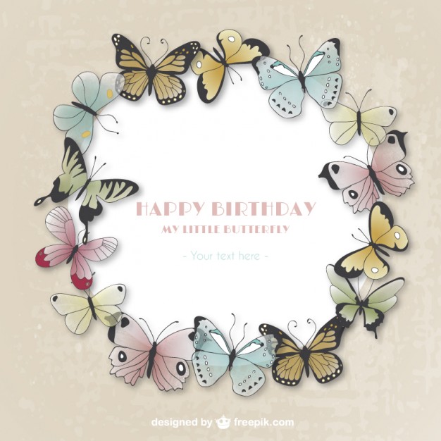 Carte anniversaire papillon gratuite