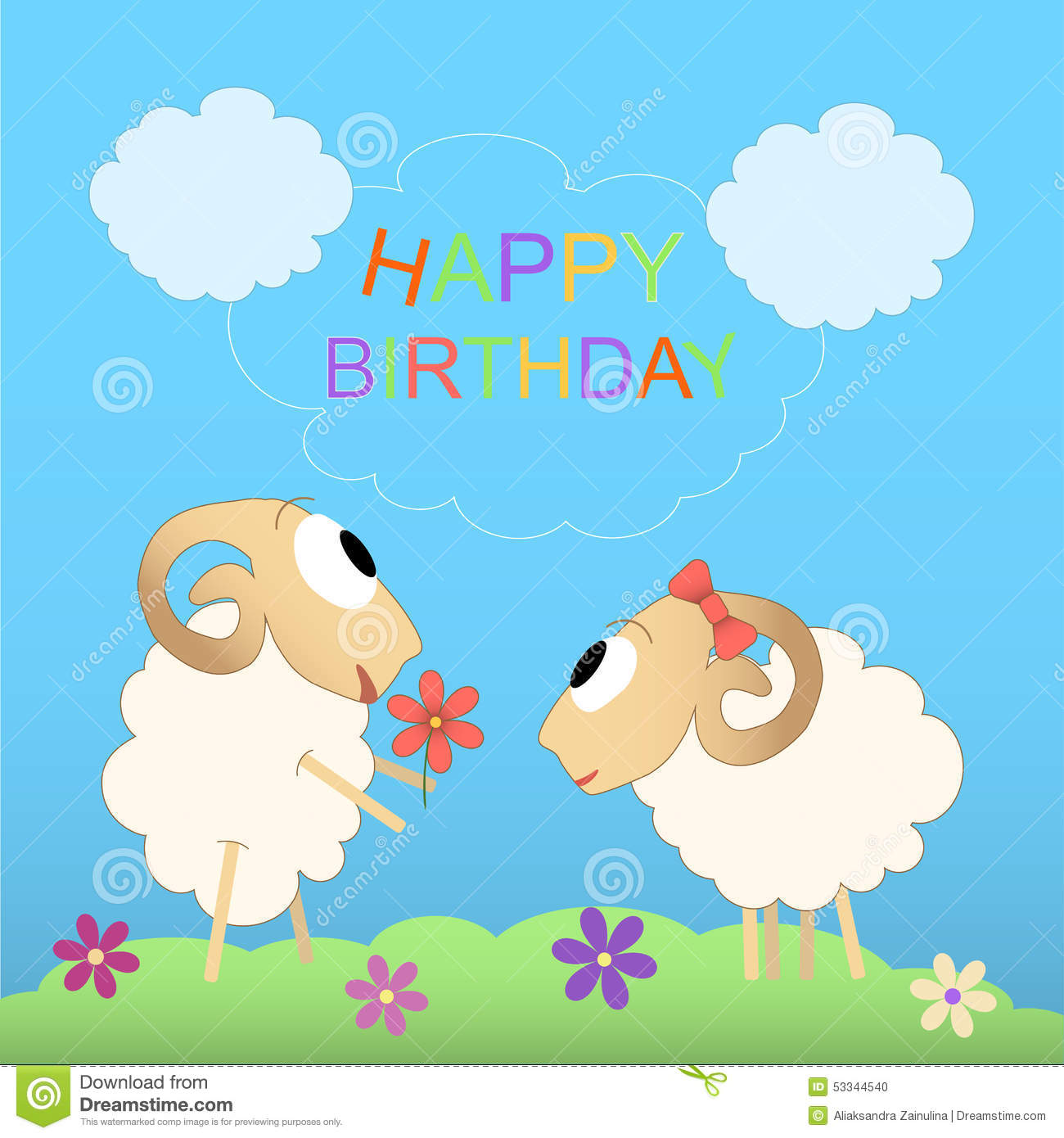 Carte anniversaire mouton qui chante