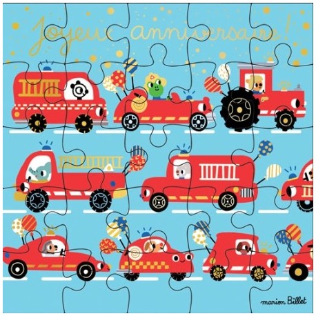 Carte anniversaire pompiers
