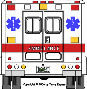 Carte anniversaire ambulance