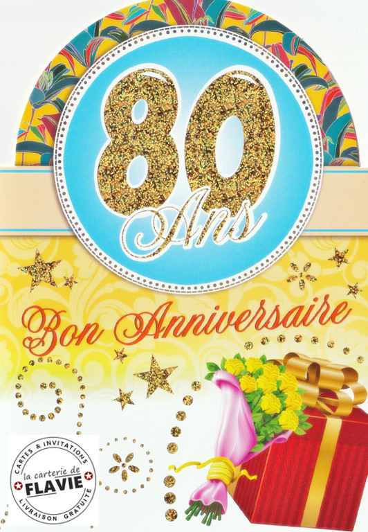Carte anniversaire virtuelle 80 ans
