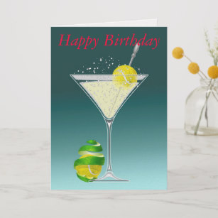 Carte anniversaire cocktails