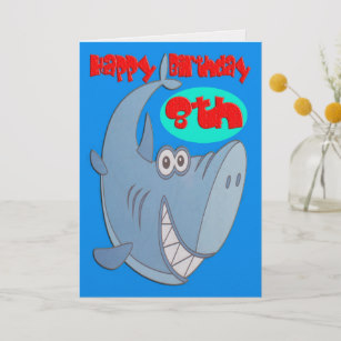 Carte anniversaire requin gratuite