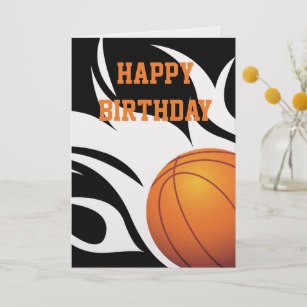 Carte anniversaire à imprimer basket